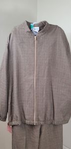 Vintage BonWorth Checkered Jacket And Pants Set Size Large Petite